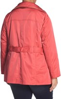 Thumbnail for your product : Ellen Tracy Short Techno Trench Coat (Plus Size)