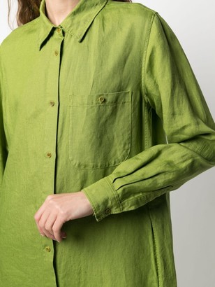 Aspesi Patch-Pocket Linen Shirt Dress