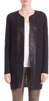 Thumbnail for your product : Elie Tahari Palmer Leather-Trim Coat