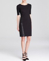 Thumbnail for your product : Elie Tahari Justine Leather Trim Sheath