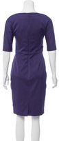 Thumbnail for your product : Lela Rose Ruched Knee-Length Dress