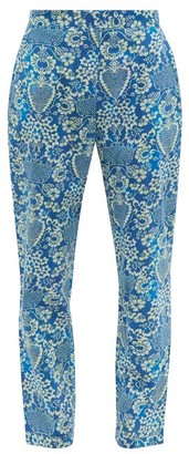 Rhode Resort Rohan Floral-print Cotton Trousers - Blue Print