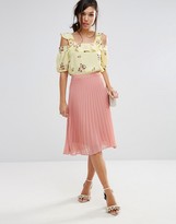 Thumbnail for your product : Fashion Union Cold Shoulder Top In Floral