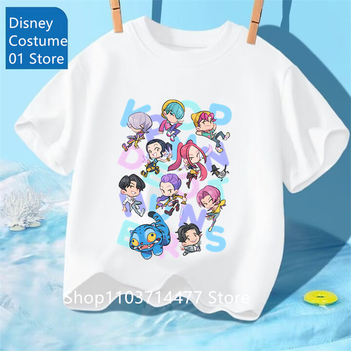 Children & apos;s Clothing KPop Demon Hunters Fans Gifts Kids Clothes Fashion Casual Tops 2025 Hot Movie Soft Baby Girls T Shirt