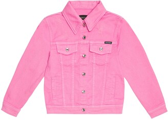 Denim Jacket in Pink - Dolce Gabbana Kids