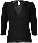 Thumbnail for your product : Lala Berlin Angora Blend Pullover with Silk Panel Gr. M