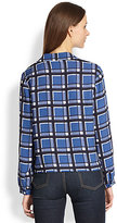 Thumbnail for your product : Marc by Marc Jacobs Toto Plaid Crepe Blouse
