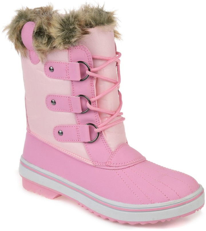pink snow boots women
