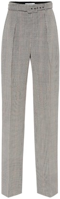 Givenchy Belted plaid wool pants