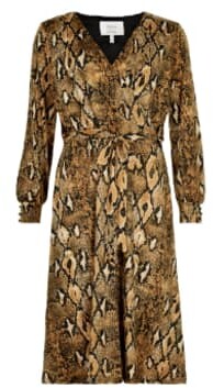 Nümph Chai Tea Nusnaxi Jersey Snake Skin Pattern Dress - 7519835