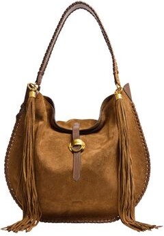 Isabel Marant Oskan Hobo Folk shoulder bag in suede