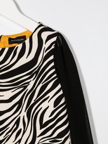 Thumbnail for your product : MonnaLisa Zebra-Print Crew Neck Dress