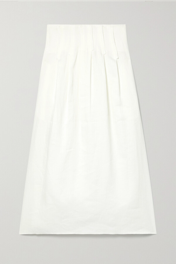 Pleated Linen Skirt | Shop the world's largest collection of 