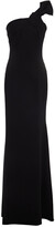 Thumbnail for your product : Roland Mouret Gosford one-shoulder knotted wool-crepe gown - Black - UK 16