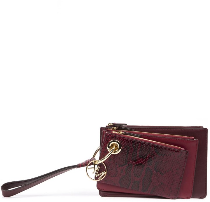 michael kors leather clutch