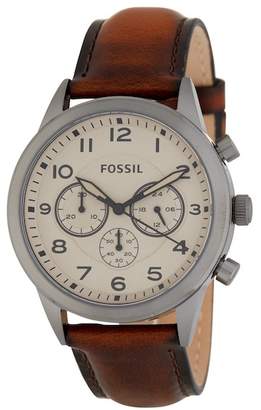 Fossil Men's Leather Watch, 43mm