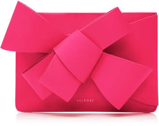 DELPOZO M'O Exclusive Bow Leather Clutch
