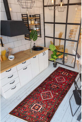 Konya Anatolian Red Rug 3'8" x 10'10"