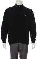 Thumbnail for your product : Burberry Lambswool Mock Neck Zip Sweater