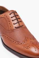 Thumbnail for your product : boohoo Real Leather Wing Cap Brogue