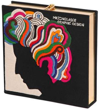 Olympia Le-Tan Squared Milton Glaser Embroidered Clutch