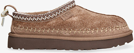 UGG Womens Mid Brown Tasman Biarritz Sheepskin-Lined Suede Slippers Eur 38/5 Uk Women