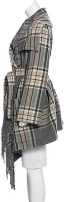 Chloé Wool Plaid Coat