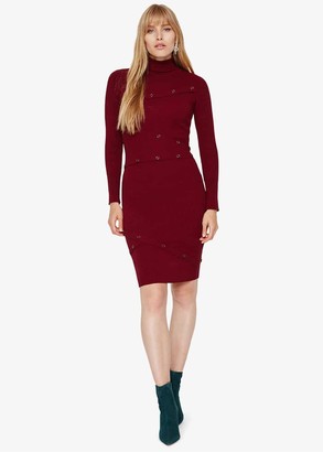 Phase Eight Mara Button Detail Ribbed Knit Dress