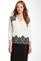 Thumbnail for your product : Rachel Roy Lace V-Neck Sweater