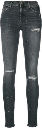 7 For All Mankind distressed effect skinny jeans