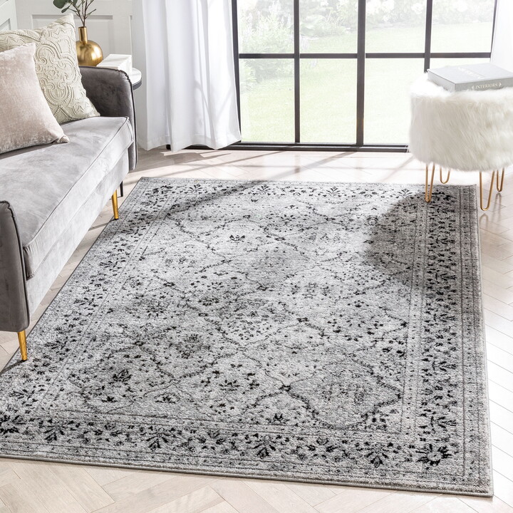 Well Woven Zazzle Argos Vintage Oriental Grey 5'3" x 7'3" Area Rug