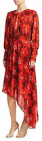 Thumbnail for your product : Dodo Bar Or Melody Long-Sleeve Asymmetric Floral A-Line Shirtdress