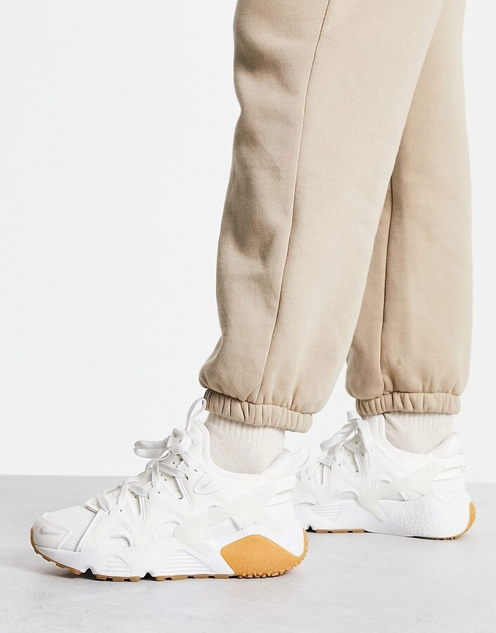 Nike Air Huarache Craft sneakers in white and brown - ShopStyle