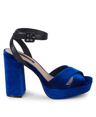 Blue Velvet Platform Shoes | Shop the 