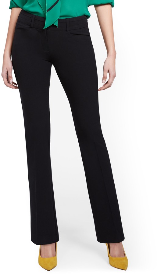 black stretch bootcut jeans