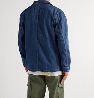 Saturdays NYC Lido Logo-Appliqued Denim Chore Jacket - Men - Blue