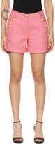 Thumbnail for your product : Balmain Pink Cotton Low-Rise Shorts