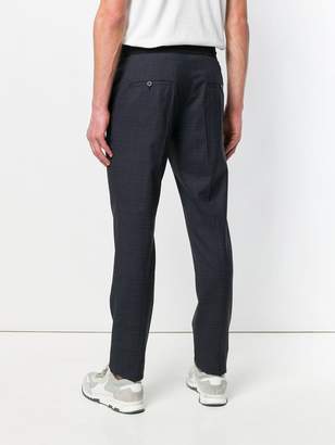 Lanvin drawstring waist checked trousers