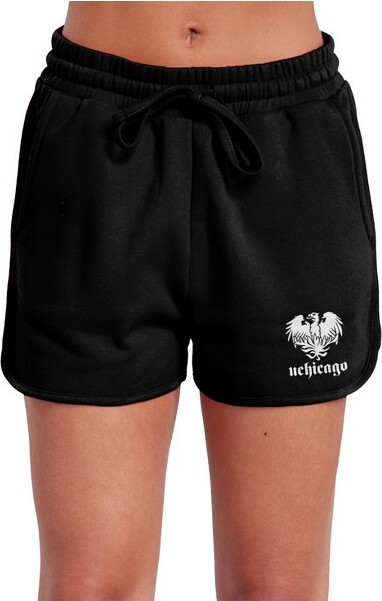 NCAA Women'sUniversityofChicagoPrimaryLogoCasualDrawstringCottonSweatShortsWithPockets,Black,2XLarge