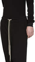 Thumbnail for your product : Rick Owens Black Drawstring Cropped Lounge Pants