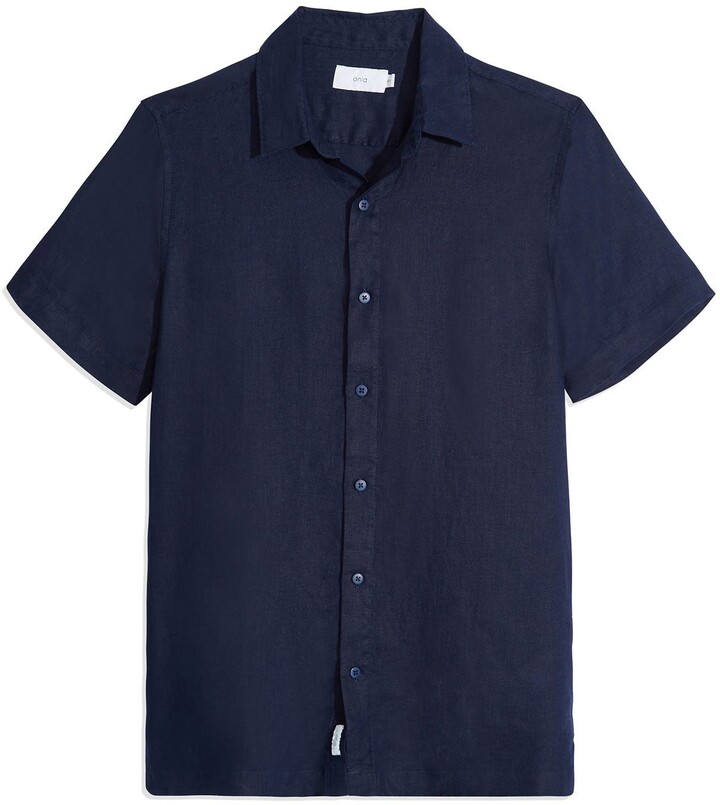 Onia Samuel Short Sleeve Linen Button-Up Shirt - ShopStyle
