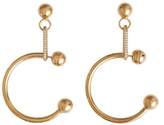 Thumbnail for your product : Burberry Crystal Charm Gold-plated Hoop Earrings