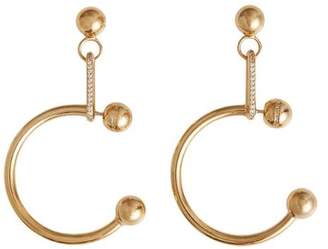Burberry Crystal Charm Gold-plated Hoop Earrings