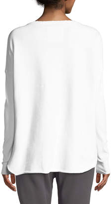 Frank And Eileen Long-Sleeve High-Low Cotton Fleece Sweatshirt