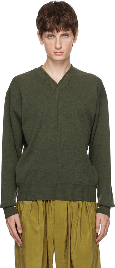 トップス LEMAIRE SEAMLESS V-NECK SWEATER Eagle LEMAIRE SEAMLESS V-NECK SWEATER Eagle