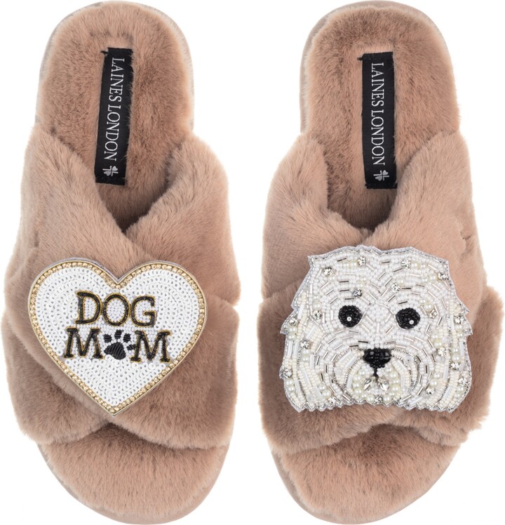 Laines London Brown Classic Laines Slippers With Queenie The