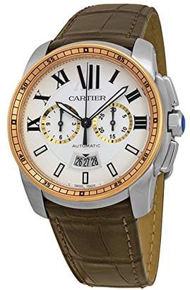 Cartier Men's W7100043 Calibre Analog Display Automatic Self Wind Brown Watch