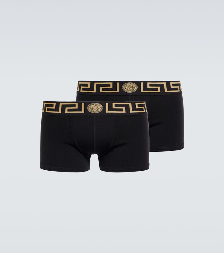 Versace Greca Border boxer briefs ShopStyle