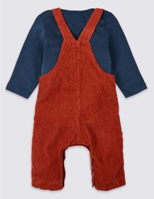 Marks and Spencer 2 Piece Dungarees & Bodysuit Outfit
