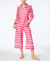 Thumbnail for your product : Kate Spade Printed Sateen Top & Cropped Pants Pajama Set